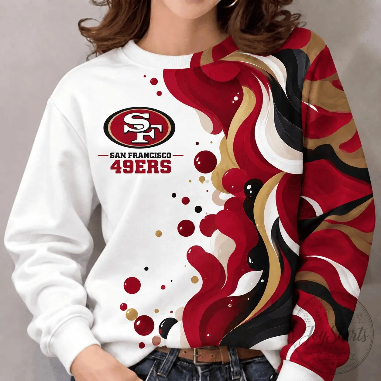 San Francisco 49ers NFL Team Color Vibrant Tide Series Sweatshirt