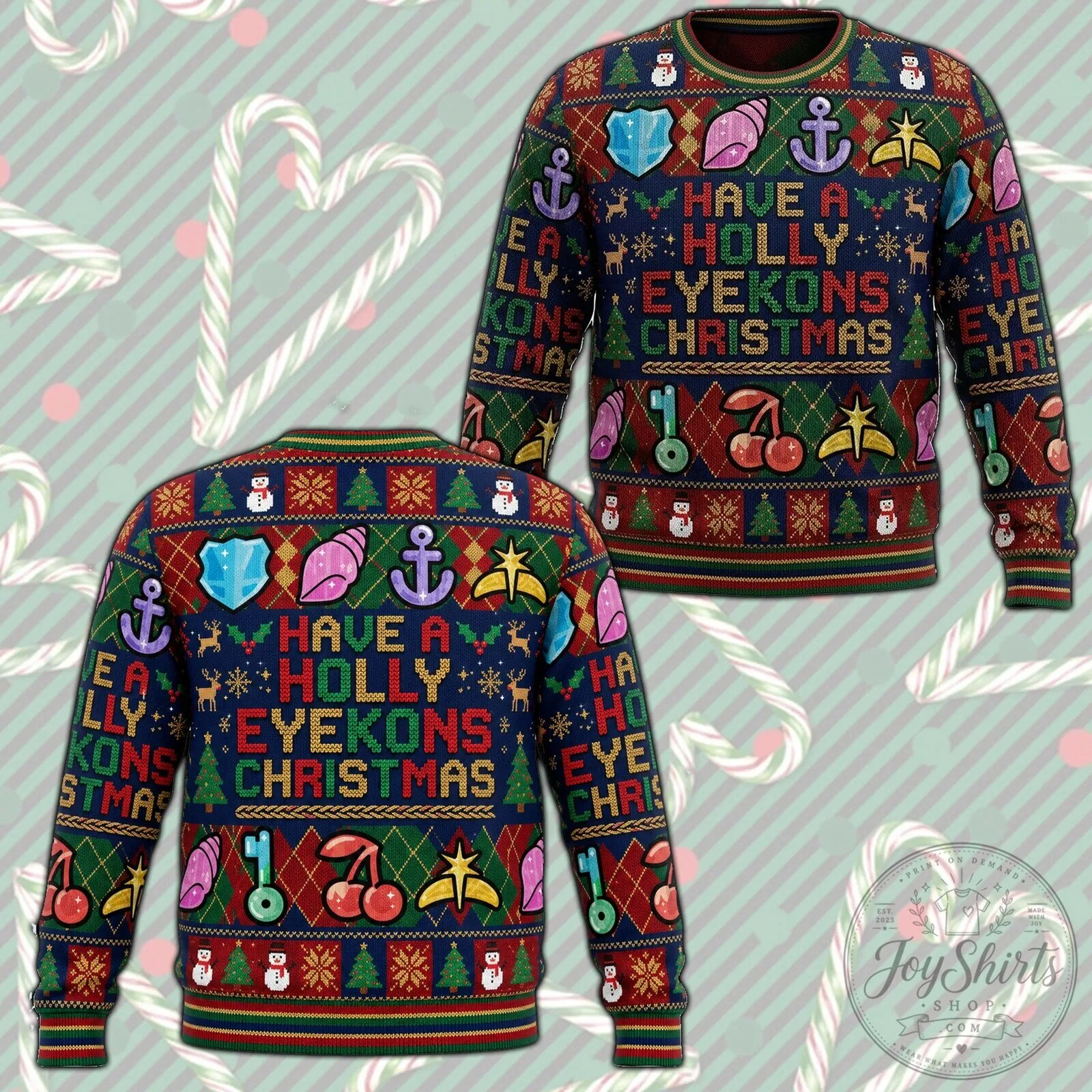 Have A Holly Eyekons Christmas Ugly Sweater