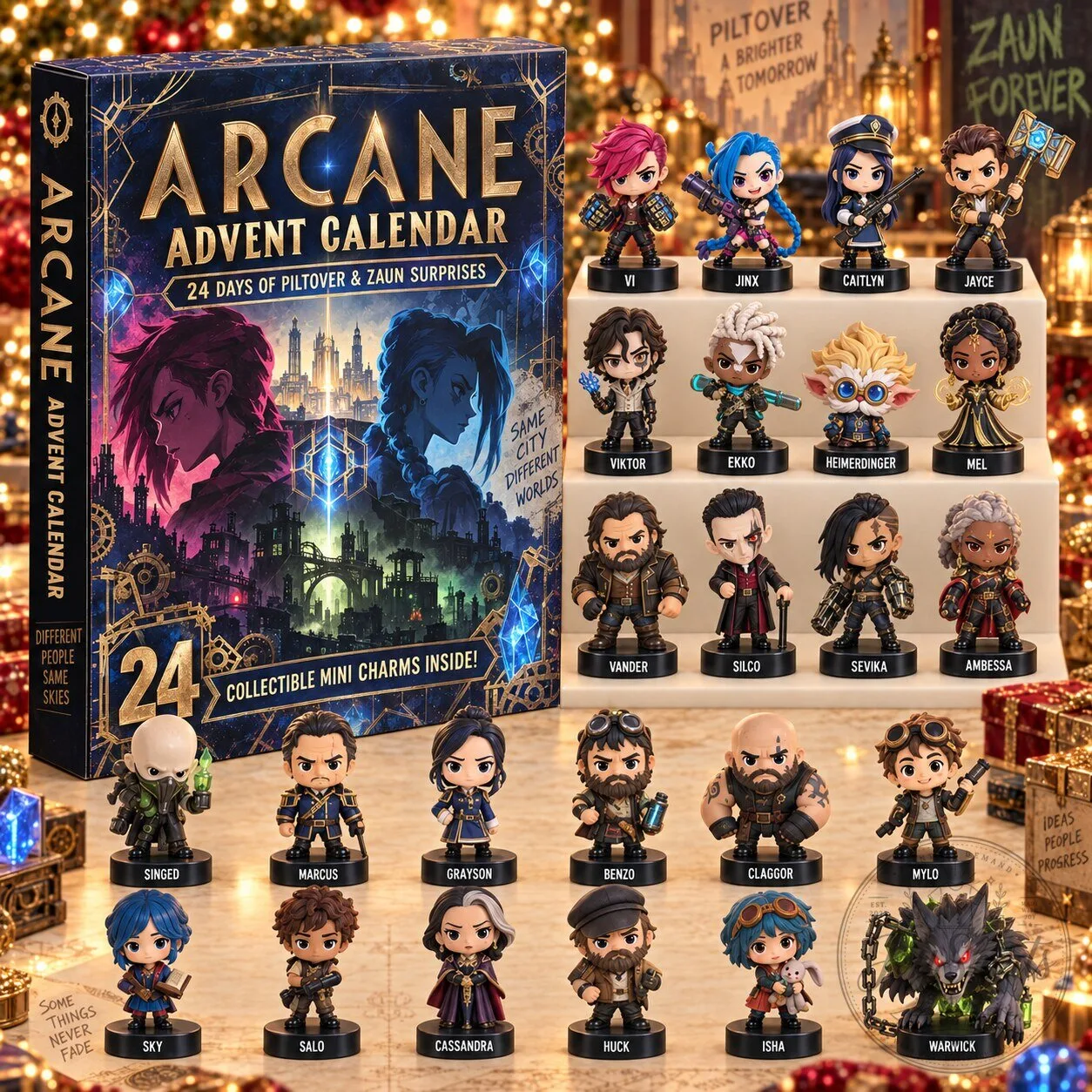 Arcane League of Legends 24 Day Piltover and Zaun Surprise Advent Calendar