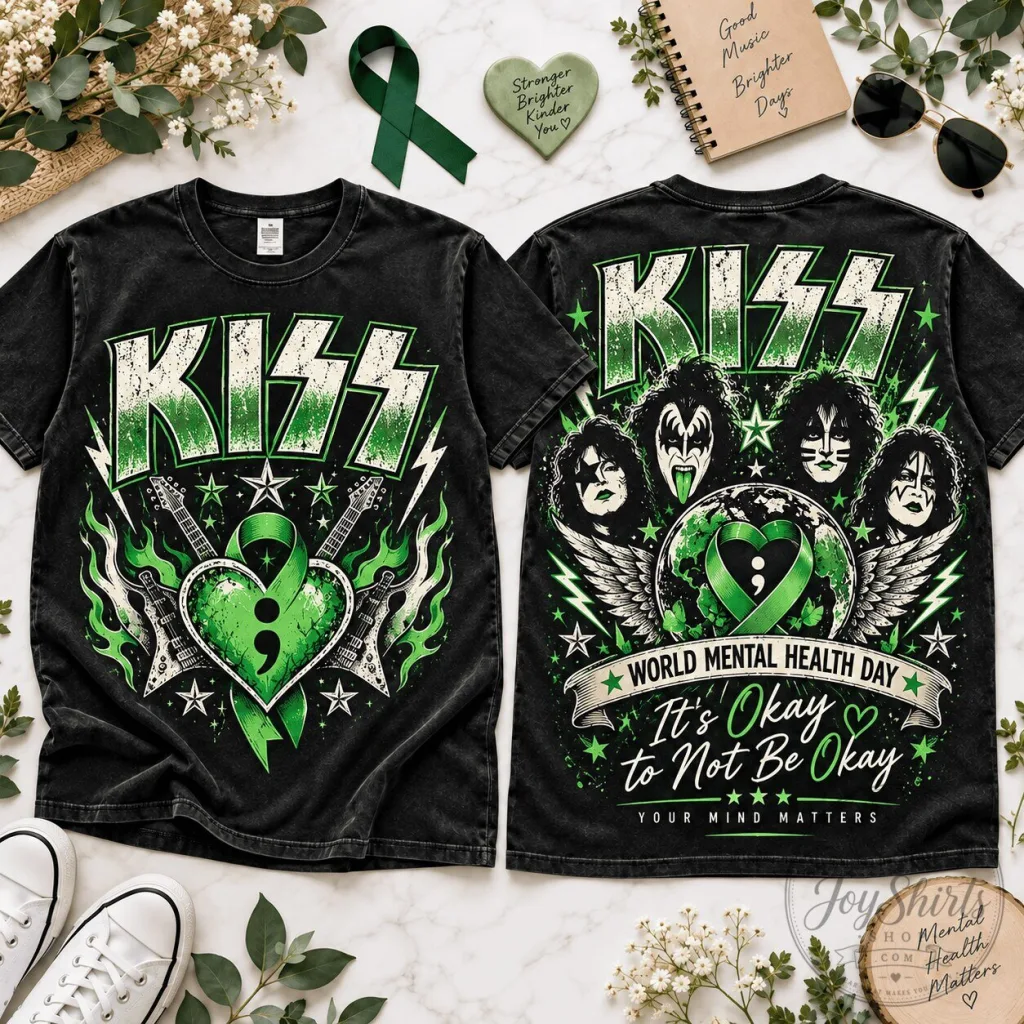KISS World Mental Health Day It's Okay To Not Be Okay Band T-Shirt