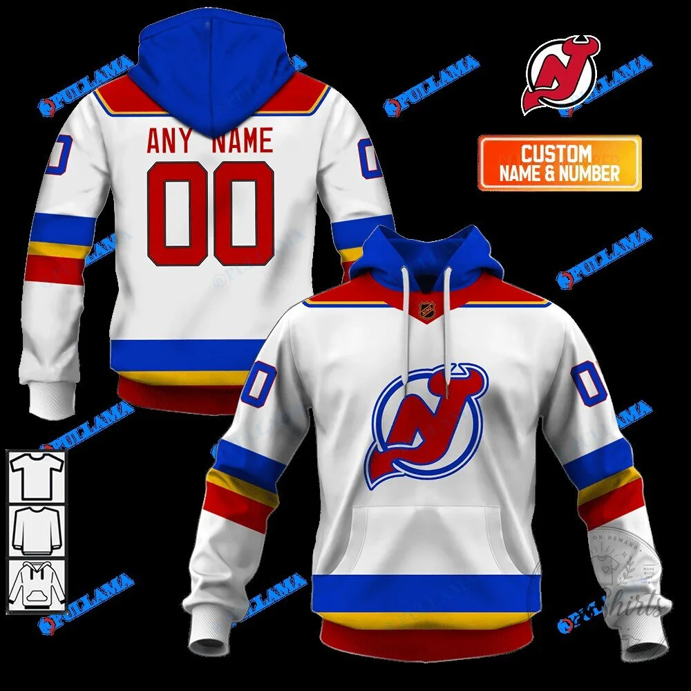 New Jersey Devils Reverse Retro Hockey Jersey Custom Hoodie