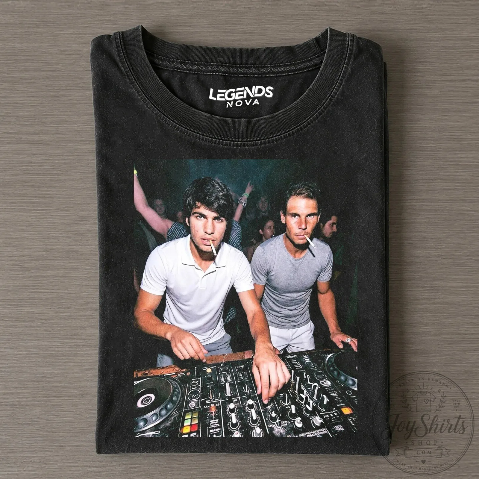 Tennis Legends T-Shirt with DJ Set by Carlos Alcaraz and Rafael Nadal