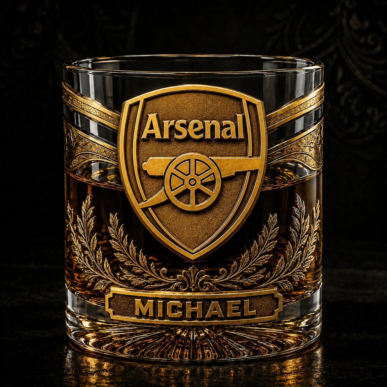 Arsenal Football Club Personalized Whiskey Glass Custom Engraved Fan Gift 5 Arsenal Football Club Personalized Whiskey Glass Custom Engraved Fan Gift