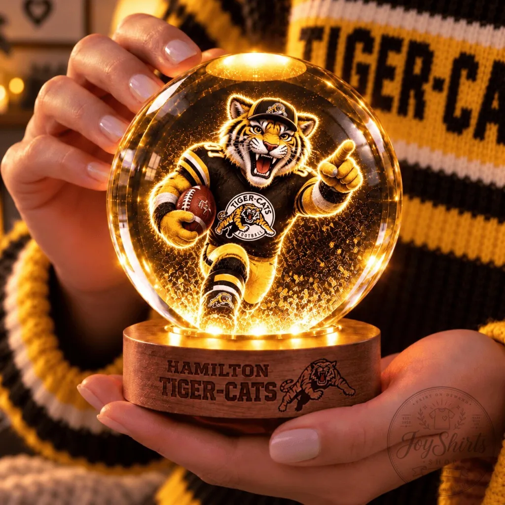 Hamilton Tiger-Cats Canadian Football League Crystal Ball Night Light