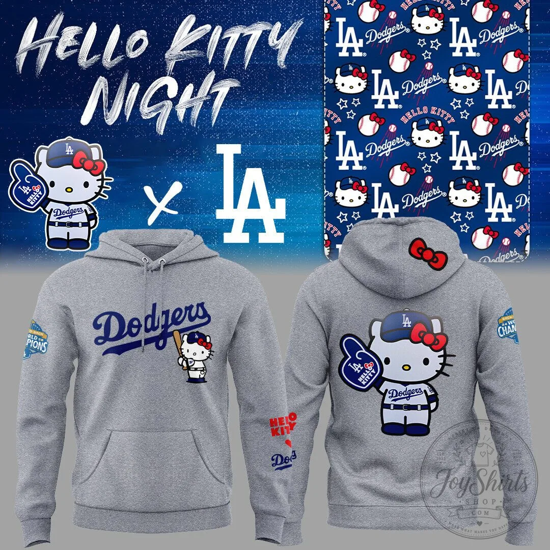 Los Angeles Dodgers Hello Kitty Night Baseball Fan Hoodie
