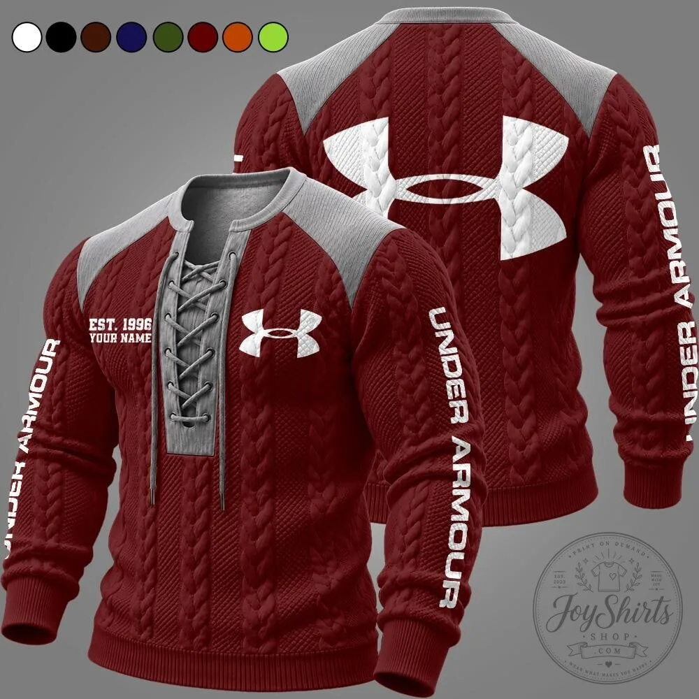 Under Armour Est. 1996 Personalized Lace-Up Pullover Long Sleeve Sweater 12 Under Armour Est. 1996 Personalized Lace-Up Pullover Long Sleeve Sweater