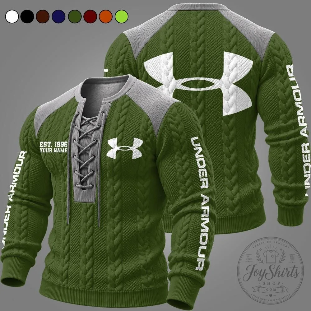 Under Armour Est. 1996 Personalized Lace-Up Pullover Long Sleeve Sweater 14 Under Armour Est. 1996 Personalized Lace-Up Pullover Long Sleeve Sweater