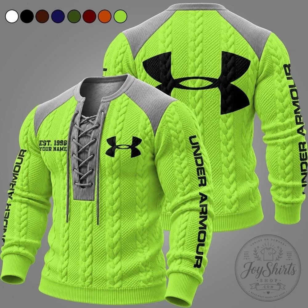 Under Armour Est. 1996 Personalized Lace-Up Pullover Long Sleeve Sweater 17 Under Armour Est. 1996 Personalized Lace-Up Pullover Long Sleeve Sweater