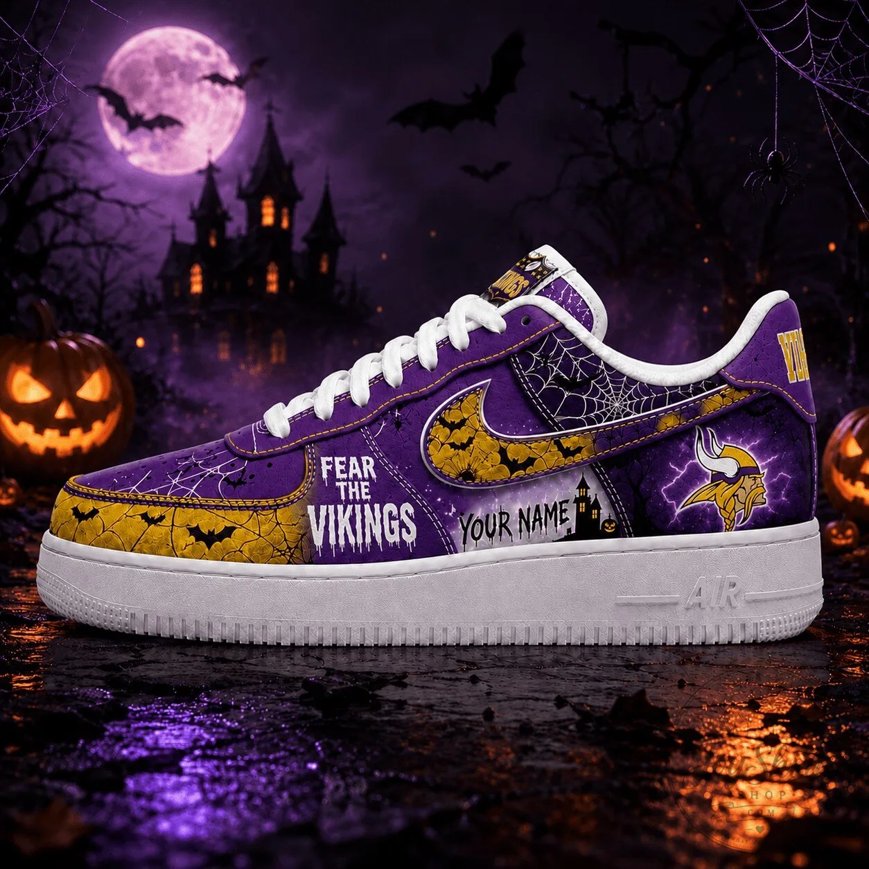 Minnesota Vikings Halloween Fear The Vikings Custom Sneakers