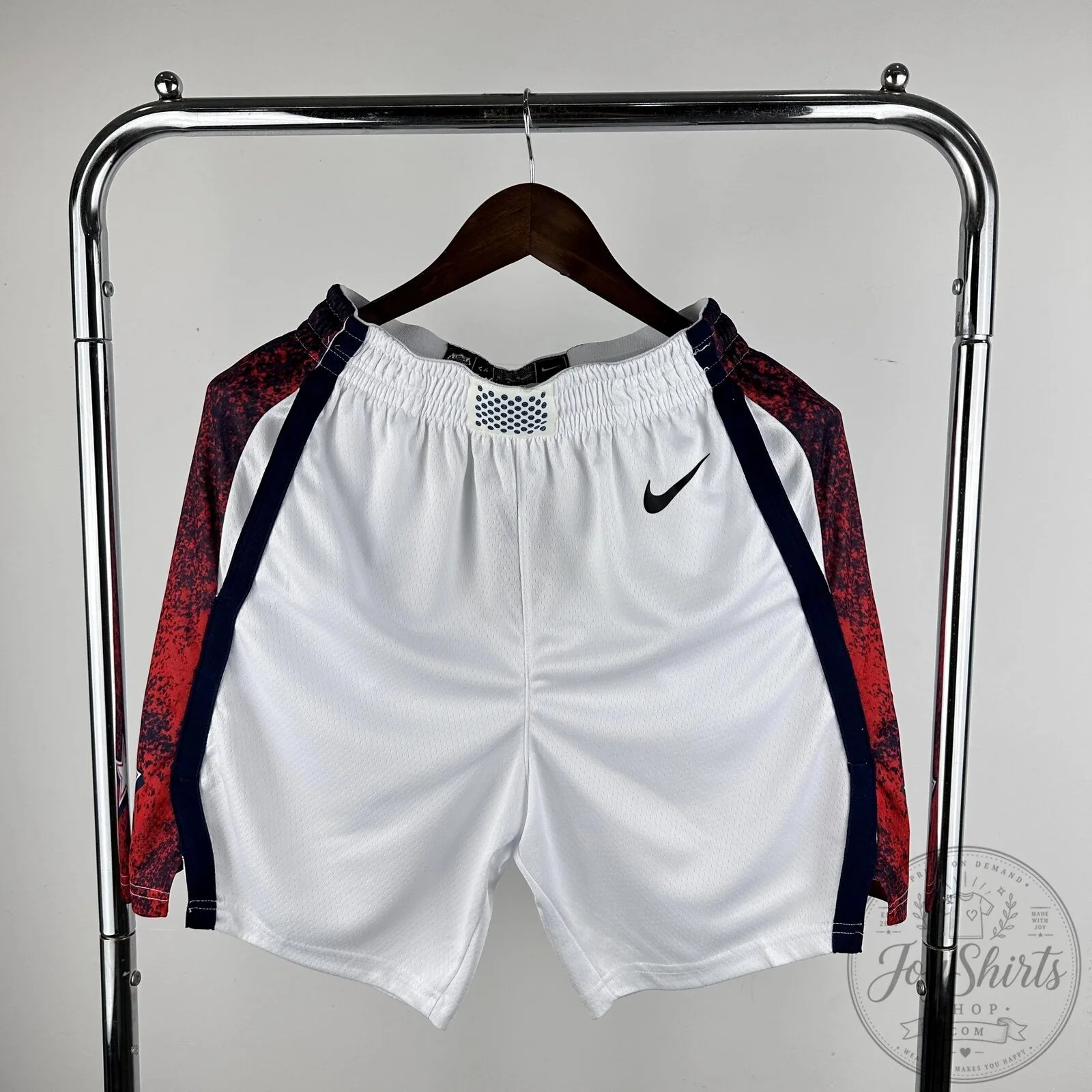 USA Olympics 2024 White Basketball Shorts