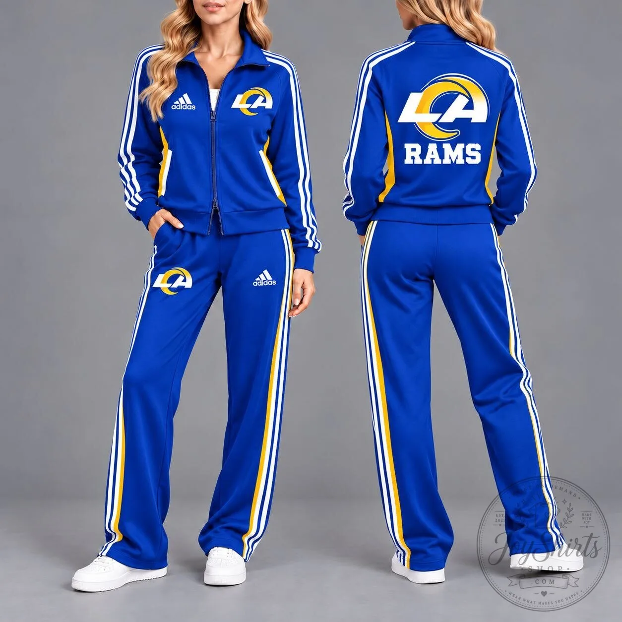 Los Angeles Rams Women's Full Zip Track Jacket and Pants Set
