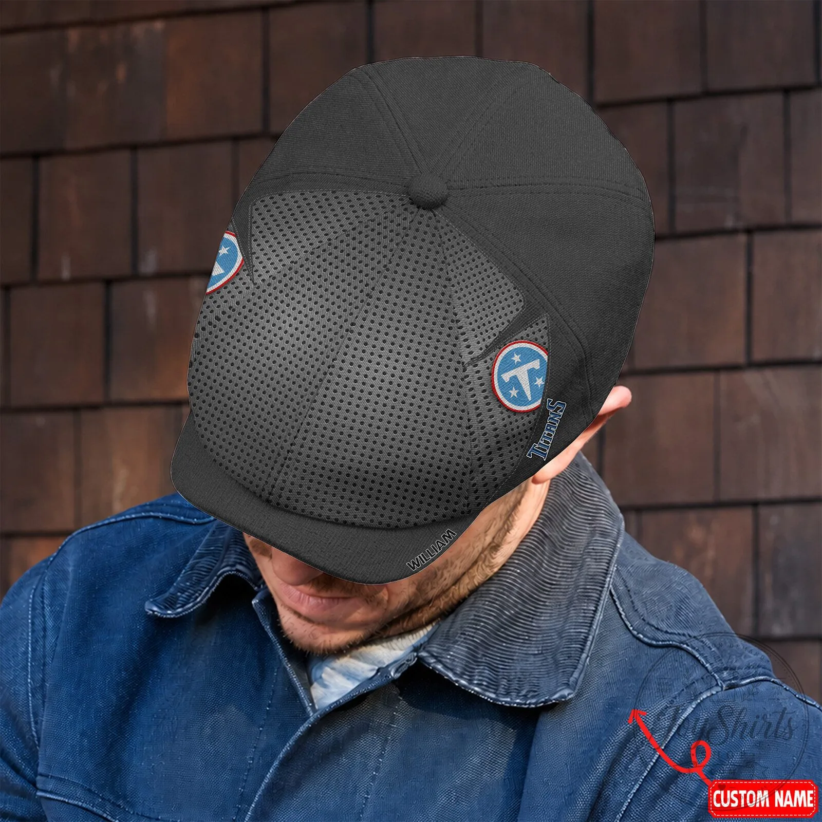 Tennessee Titans NFL Football Team Custom Name Newsboy Cap