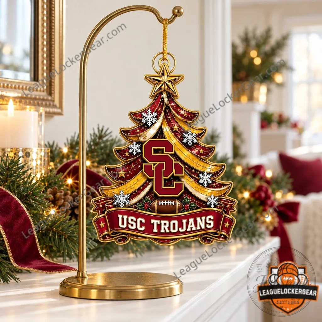 University of Southern California Trojans Christmas Tree Holiday Ornament University of Southern California Trojans Christmas Tree Holiday Ornament