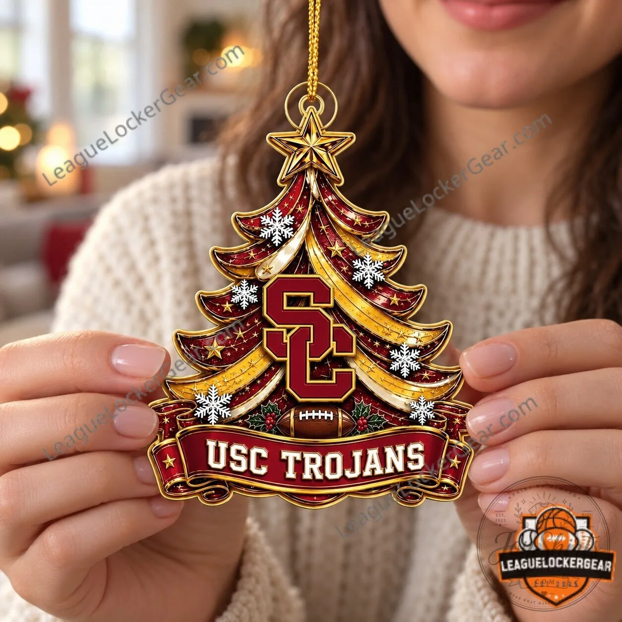 University of Southern California Trojans Christmas Tree Holiday Ornament 9 University of Southern California Trojans Christmas Tree Holiday Ornament