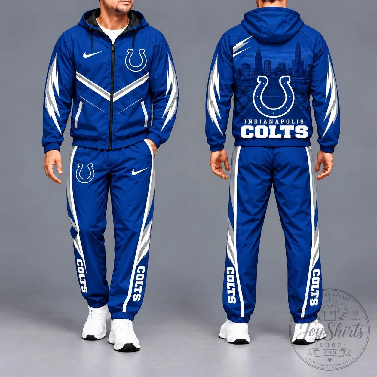 Indianapolis Colts NFL Football Team Blue and White Tracksuit Hoodie