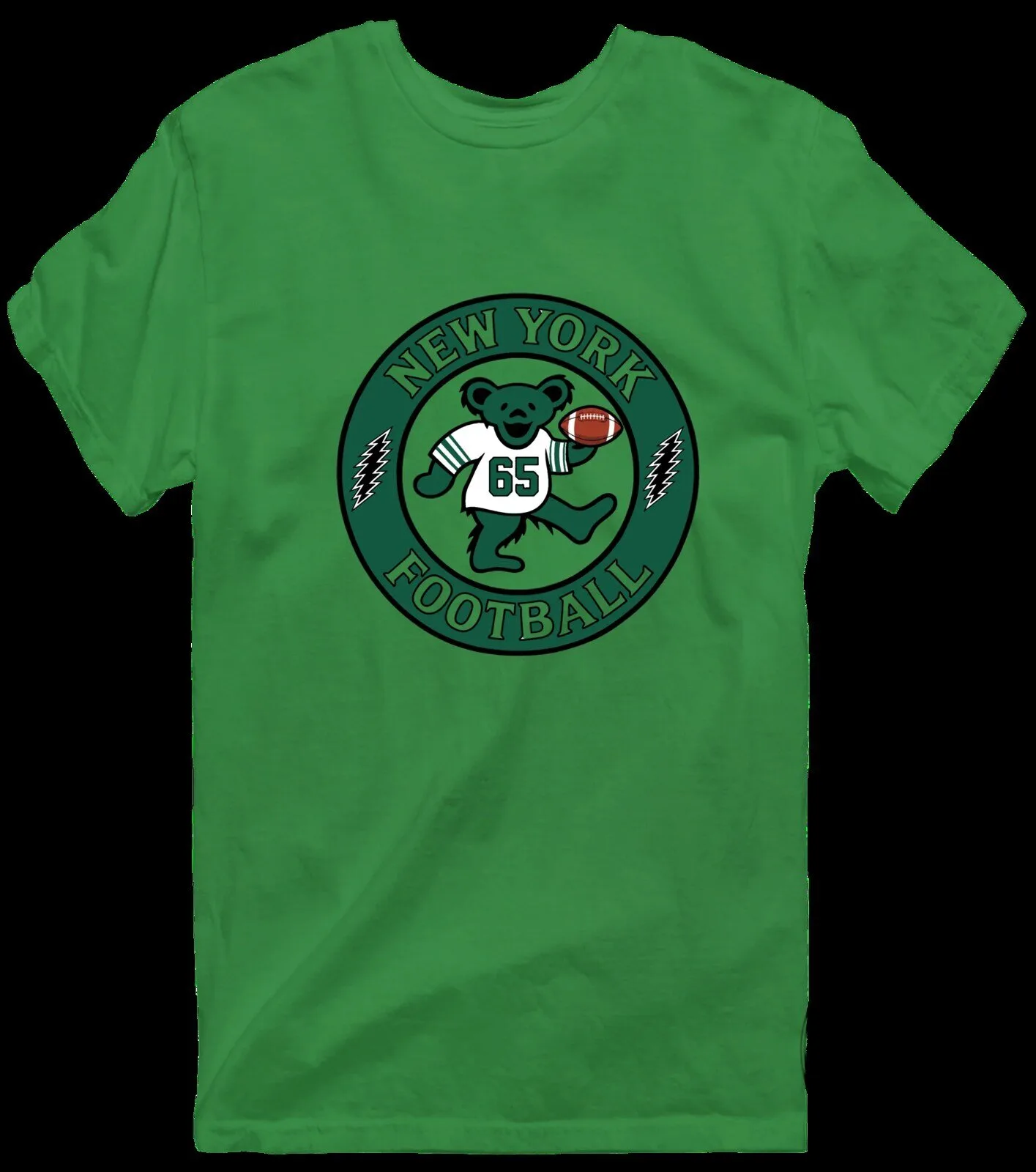 New York Jets Football Grateful Dead Dancing Bear Green T-Shirt